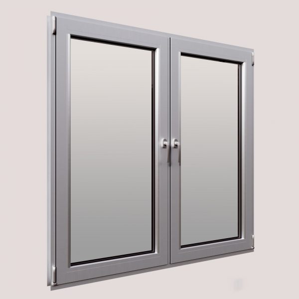 Алюминиевое двухстворчатое окно - 1